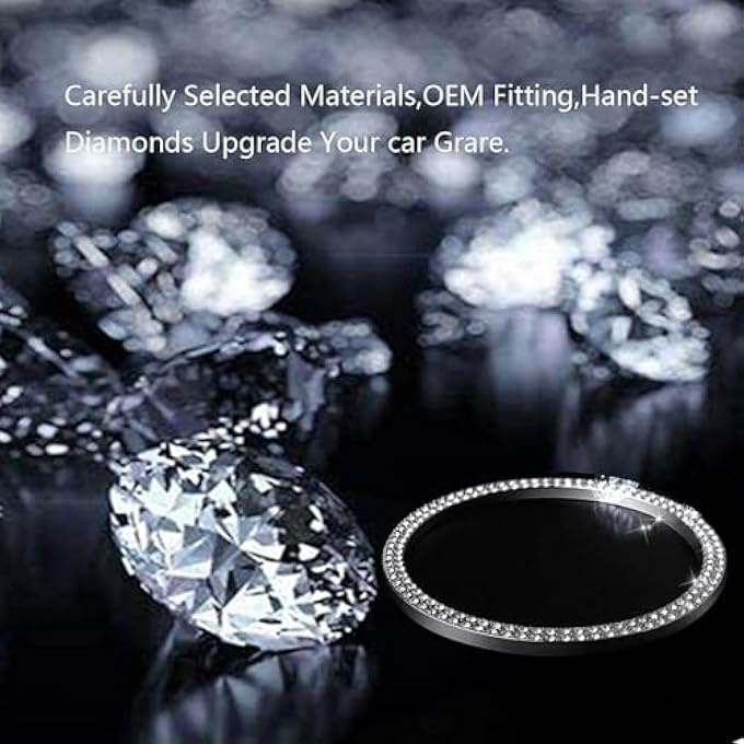 KASTWAVE Steering Wheel Center Decor Logo Ring Trim For Bmw New 3 Series 320 Gt5 Series X1 X 3 X4 X 5 X6 E46 E30 E34 E36 E39 E53 E60 E90 Aluminum Diamond Decoration Car Sticker Bling - Image 4