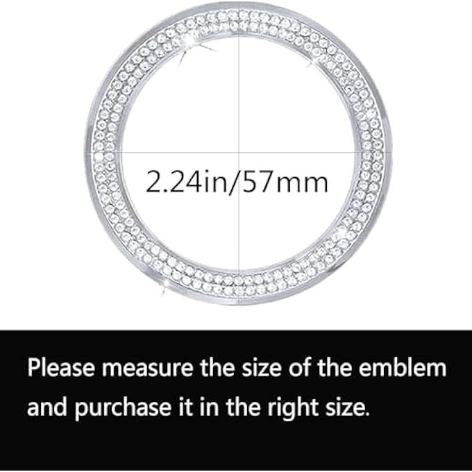 KASTWAVE Steering Wheel Center Decor Logo Ring Trim For Bmw New 3 Series 320 Gt5 Series X1 X 3 X4 X 5 X6 E46 E30 E34 E36 E39 E53 E60 E90 Aluminum Diamond Decoration Car Sticker Bling - Image 5