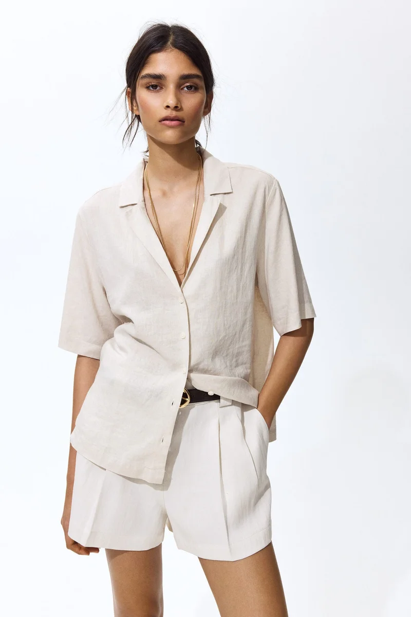 H&M Linen-blend resort shirt