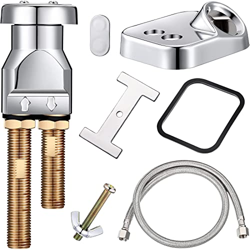 Hortsun Shampoo Bowl Vacuum Breaker Kit, Hardware Handle, 7 Pcs Stainless Steel, Chromium Plated Brass, 31 inches, for Salon Sink Parts Replacement - Image 1