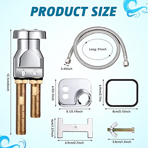 Hortsun Shampoo Bowl Vacuum Breaker Kit, Hardware Handle, 7 Pcs Stainless Steel, Chromium Plated Brass, 31 inches, for Salon Sink Parts Replacement - Image 2
