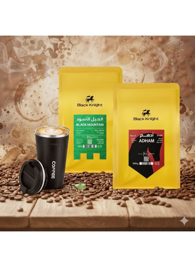 بلاك نايت مجموعة محاصيل قهوة غير مطحونة للقهوة المقطرة والاسبريسو 250 جرام كل كيس مثالية للاستخدام مع أدوات القهوة المختصة,V60، كيمكس، الإسبريسو اليدوي - Image 1