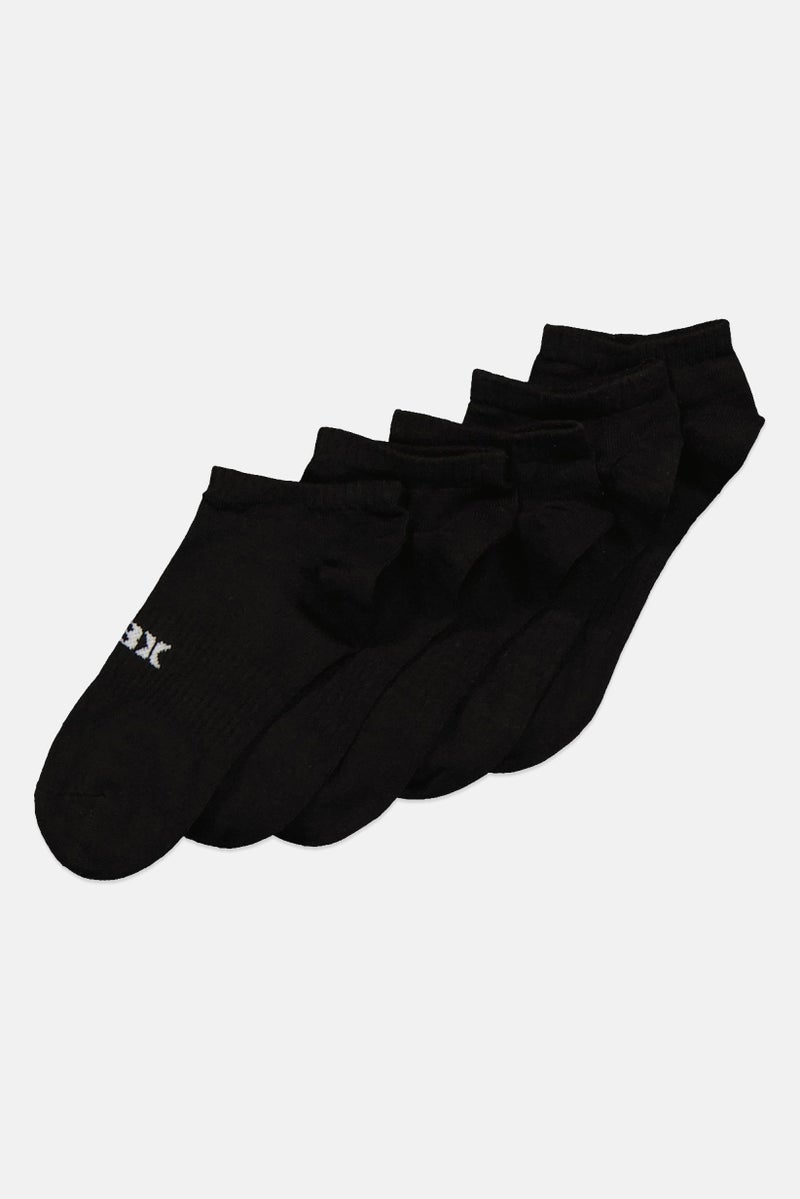 RBX Women 10 Pack Brand Logo Ankle Socks, Black - Image 2