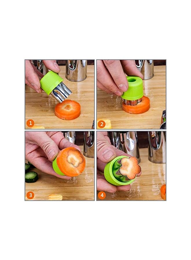 PROMASS Cutter Shapes Set,Mini Pie,Fruit and Cookie Stamps Mold,Cookie Cutter Decorative Food,for Kids Baking and Food Supplement Tools Accessories Crafts for Kitchen,Green,12 Pcs - Image 4