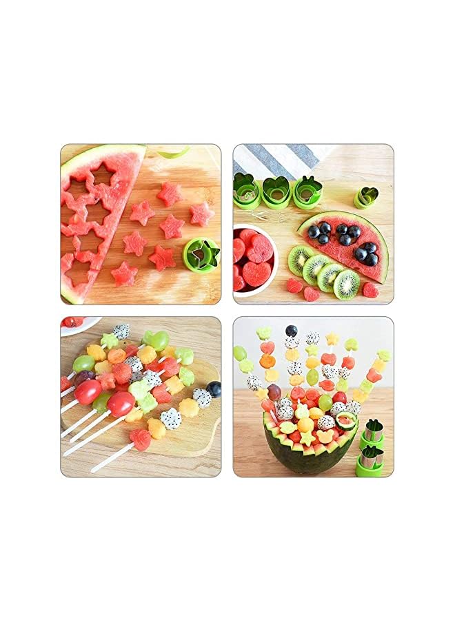 PROMASS Cutter Shapes Set,Mini Pie,Fruit and Cookie Stamps Mold,Cookie Cutter Decorative Food,for Kids Baking and Food Supplement Tools Accessories Crafts for Kitchen,Green,12 Pcs - Image 3