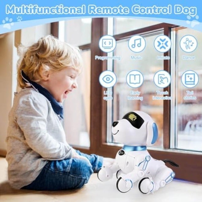 Britik Robot Dog Toys for Kids 8 9 10 11 12, Remote Control Dogs, Robot Dog for Kids 8-12, Pet Robotic, Electric Dog Toy, Robotic Dogs, Toys for 5 6 7 8 9 10 11 12 Years Old Boys Girls, Blue,  Y878 - Image 4