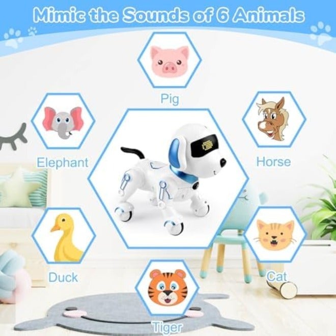 Britik Robot Dog Toys for Kids 8 9 10 11 12, Remote Control Dogs, Robot Dog for Kids 8-12, Pet Robotic, Electric Dog Toy, Robotic Dogs, Toys for 5 6 7 8 9 10 11 12 Years Old Boys Girls, Blue,  Y878 - Image 5
