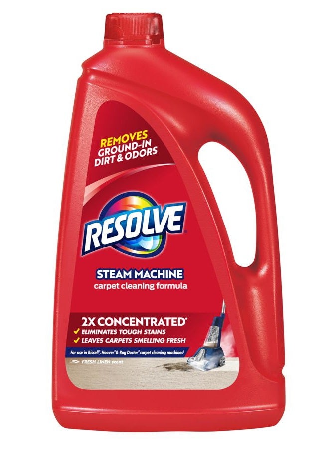 Steam Carpet Cleaner Solution Shampoo, 60 fl oz, 2X Concentrate, Safe for Bissell, Hoover & Rug Doctor, Carpet Cleaner, Carpet Cleaner Solution