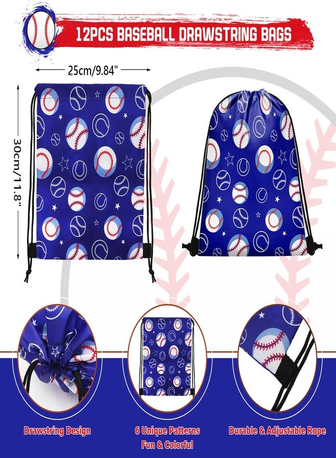 Grneric 120PCS Baseball Party Favors, Baseball Goodie Bags Drawstring Bags with Mini Baseballs, Bracelets, Keychains, Stickers & Tattoos for Baseball Party Supplies - Image 2