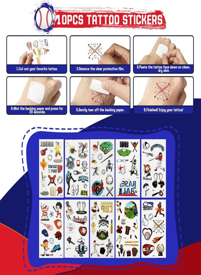 Grneric 120PCS Baseball Party Favors, Baseball Goodie Bags Drawstring Bags with Mini Baseballs, Bracelets, Keychains, Stickers & Tattoos for Baseball Party Supplies - Image 5