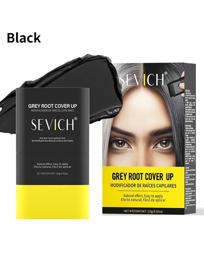 Sevich Touch Up Comb 2 in 1，Grey Root Cover Up，Instant Hair Root Touch-Up Stick，Dual-Sided Design For Natural Gray Coverage，Long-Lasting Moisturizing Formula With Plant Extracts（15g，Black） - Image 1