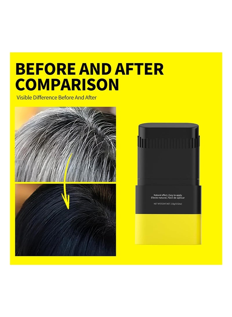 Sevich Touch Up Comb 2 in 1，Grey Root Cover Up，Instant Hair Root Touch-Up Stick，Dual-Sided Design For Natural Gray Coverage，Long-Lasting Moisturizing Formula With Plant Extracts（15g，Black） - Image 2