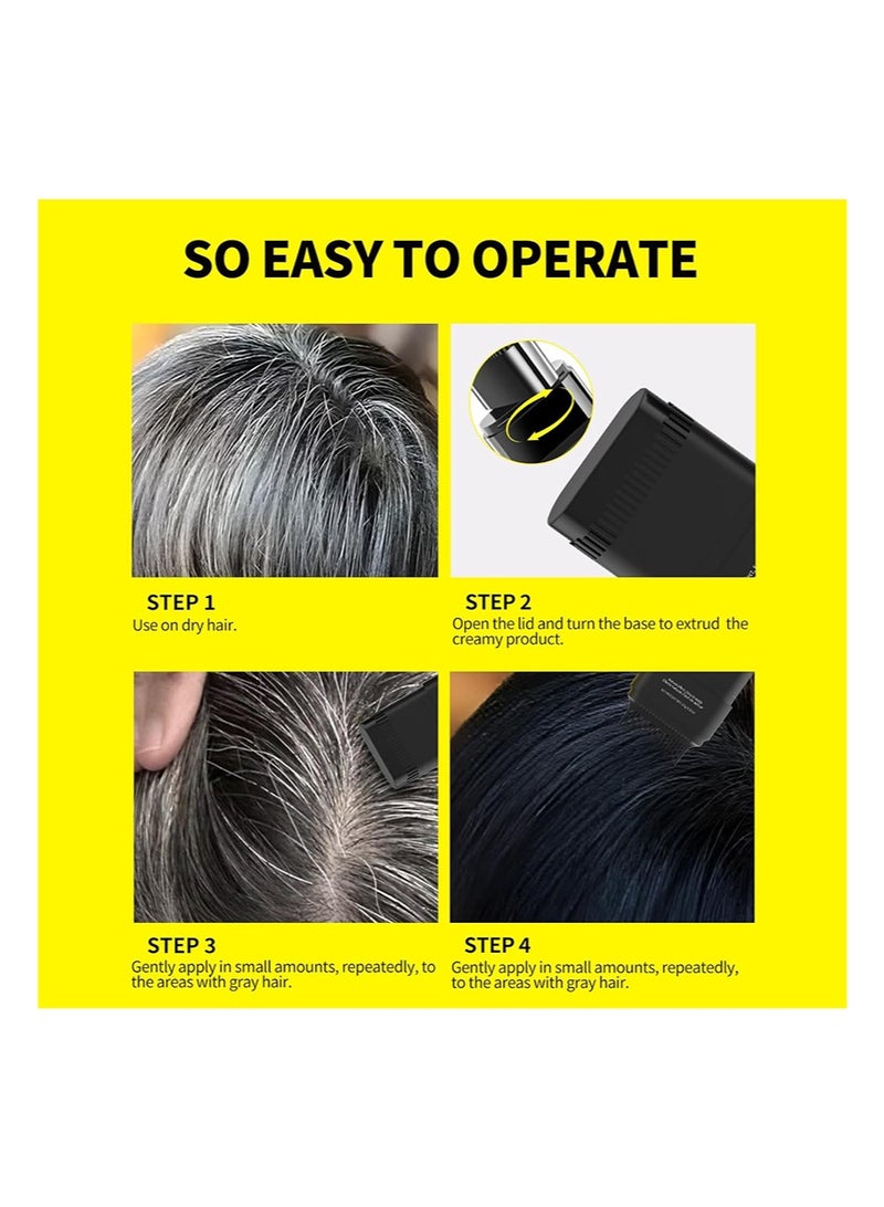 Sevich Touch Up Comb 2 in 1，Grey Root Cover Up，Instant Hair Root Touch-Up Stick，Dual-Sided Design For Natural Gray Coverage，Long-Lasting Moisturizing Formula With Plant Extracts（15g，Black） - Image 5