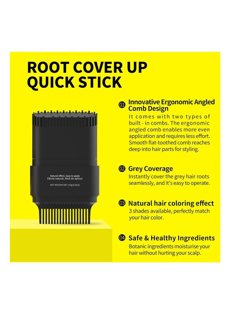 Sevich Touch Up Comb 2 in 1，Grey Root Cover Up，Instant Hair Root Touch-Up Stick，Dual-Sided Design For Natural Gray Coverage，Long-Lasting Moisturizing Formula With Plant Extracts（15g，Black） - Image 4