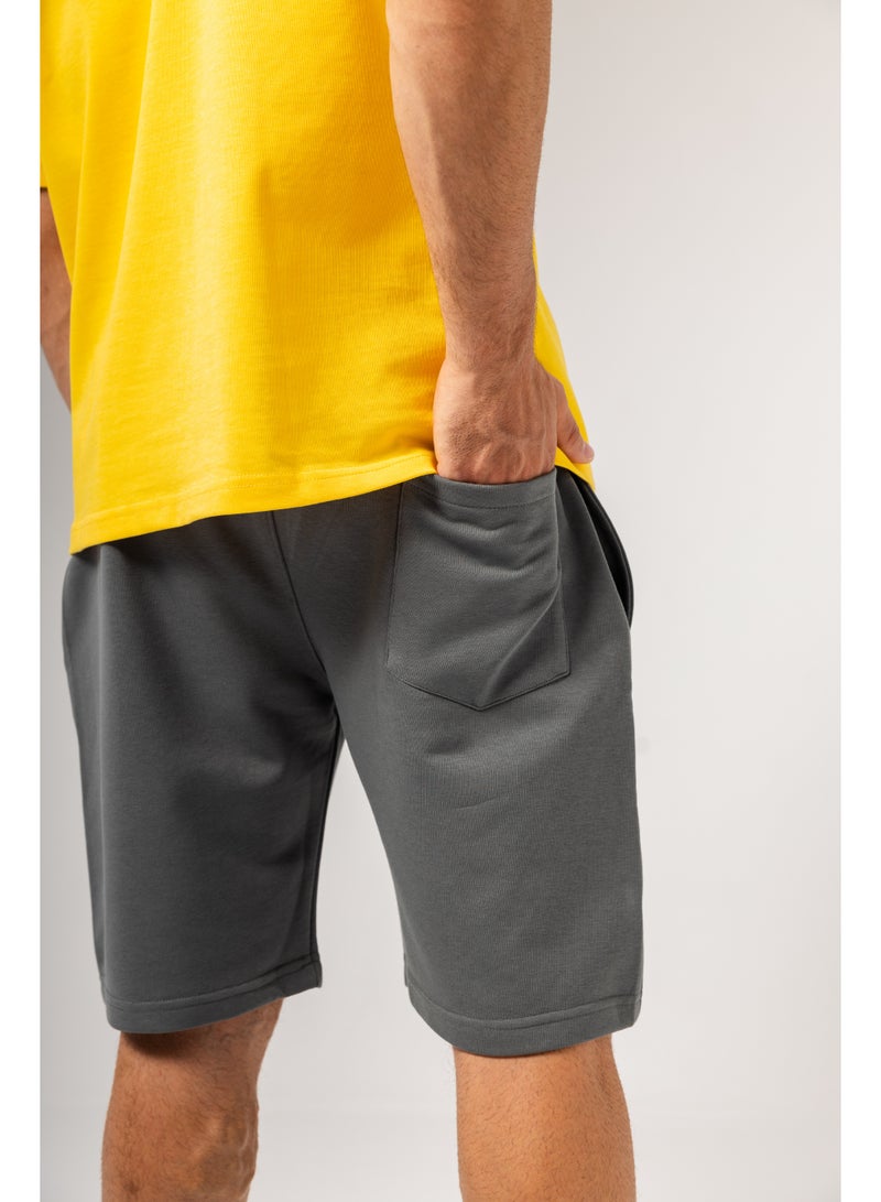 Men Basic Half Sleeves T-Shirt Casual Style With Simple Design For Men Yellow Size L
