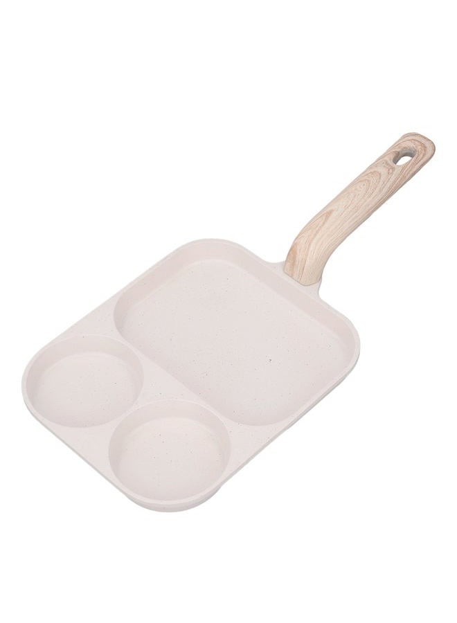 Gsycle Egg Frying Pan, Divided Frying Pan Nonstick Grill Pan 3 Section Nonstick Pan Egg Frying Pan Nonstick for Kitchen Breakfast - Image 1