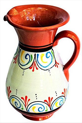 Cactus Canyon Ceramics Cactus Canyon Ceramics Spanish Terracotta 2 Quart Pitcher White 