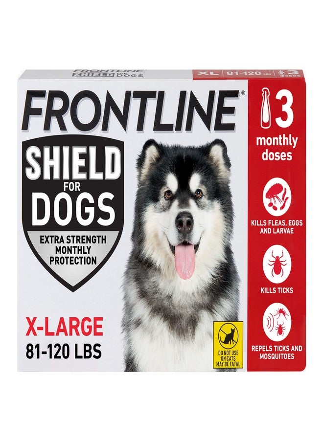 FRONTLINE Shield Flea & Tick Treatment for X-Large Dogs 81-120 lbs. Count of 3 - Image 1