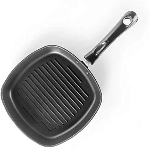 Escrow Escrow Aluminium Non-Stick Grill Pan/Tawa 220mm,Hammertone Coating (Grey) - Image 5