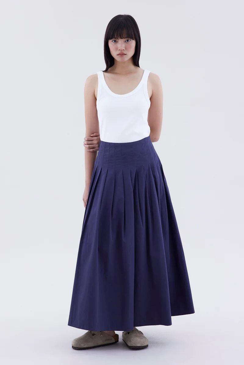 Fania Pleated Full Skirt