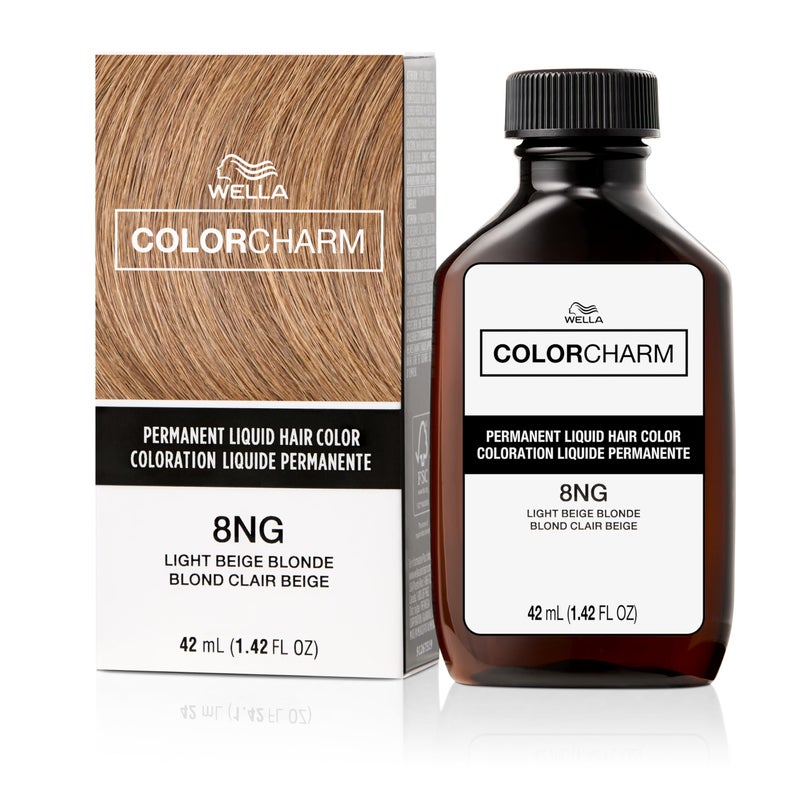 COLORCHARM Permanent Liquid Hair Color for Gray Coverage| 8NG Light Beige Blonde | 1.4 Fl Oz - Image 1