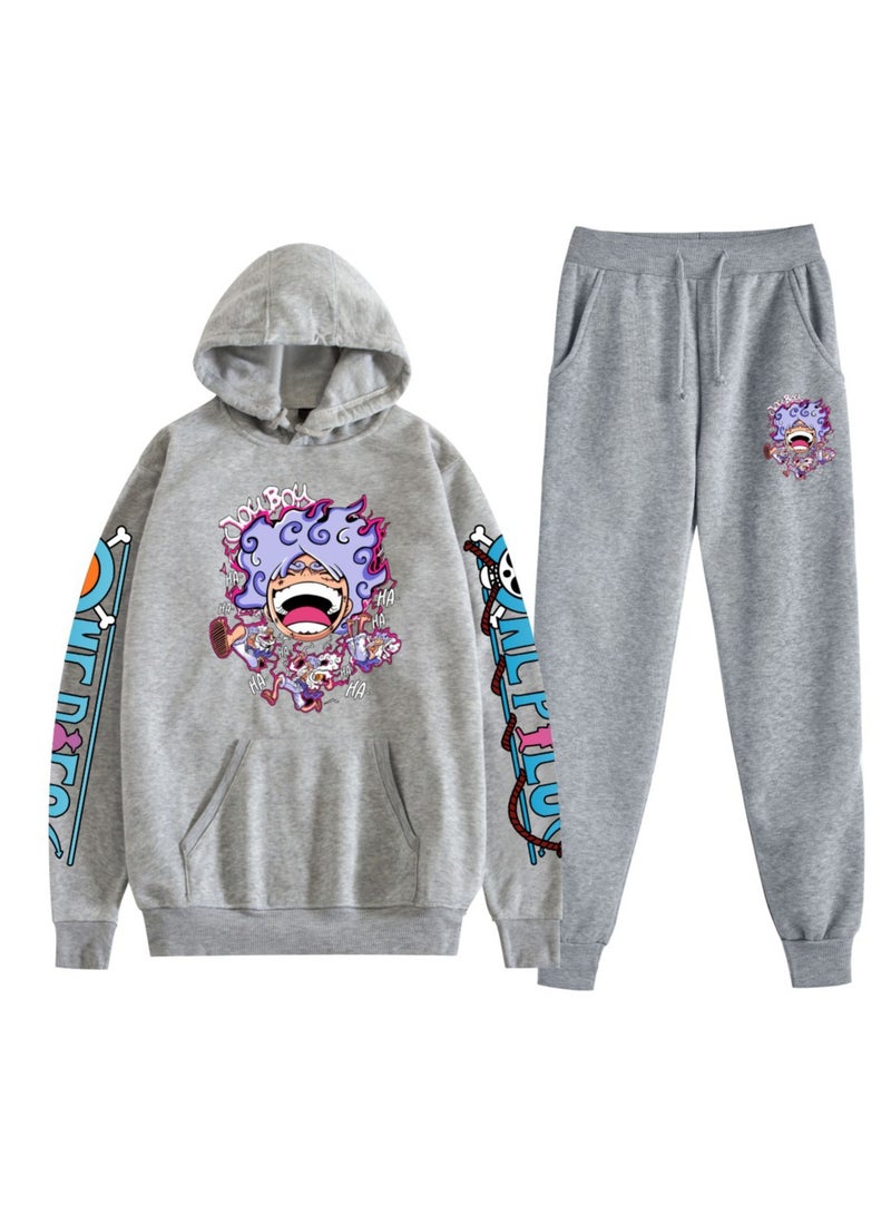 KUYING New One Piece Velvet Hoodie Two Piece Set  - Image 1