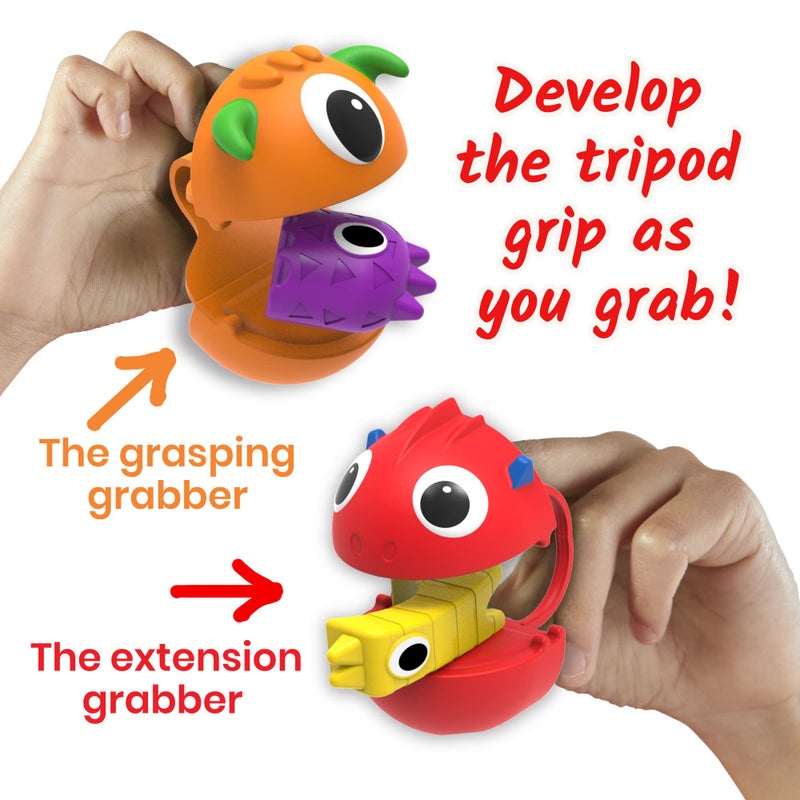Hand2Mind Grab That Monster Fine Motor Activity Set, Occupational Therapy Toys for Toddlers 3-4, Pincer Grasp Toys, Play Therapy Games - Image 4