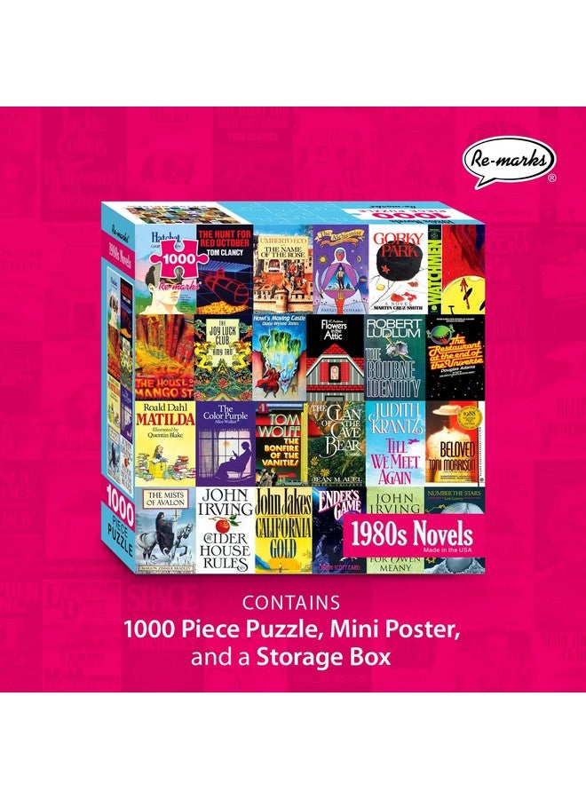 Re-marks 1980s Novels Collage Puzzle, 1,000-Piece Literary Jigsaw Puzzle for All Ages - Image 2