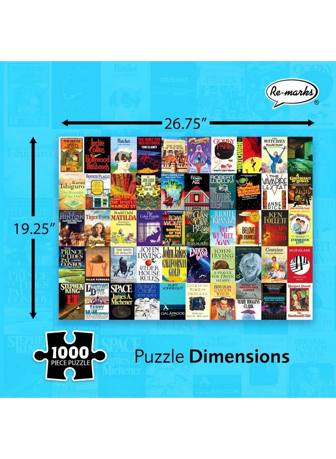 Re-marks 1980s Novels Collage Puzzle, 1,000-Piece Literary Jigsaw Puzzle for All Ages - Image 3