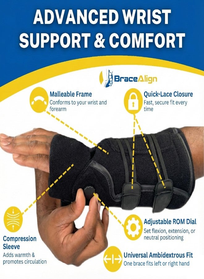 Brace Direct PrecisionMotion ROM Wrist Brace - Carpal Tunnel, Tendonitis, Fracture & Post Cast Relief with Adjustable Flexion Extension Stabilization - L3915 L3916 (OSFM - Universal Left/Right) - Image 3