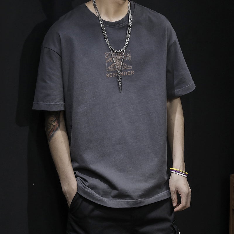 Heavyweight Short-Sleeve T-Shirt For Men, Plus Size, Summer Ins Trendy Brand Model, Oversized Men'S T-Shirt Half Sleeve - Image 3