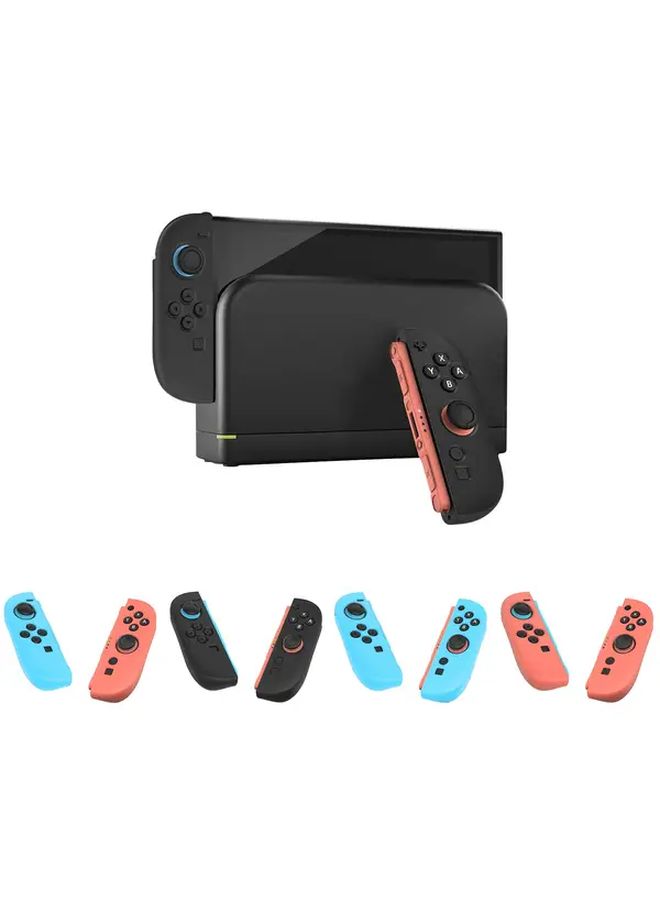 Blue Shockproof Protective Cover With Ergonomic Grip For Switch 2 Controllers - Image 1