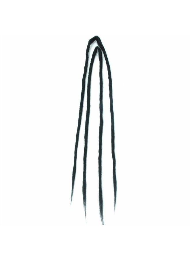 DSOAR Double Ended Dreadlocks Extensions Handmade Synthetic Dreads 20 Inch 10 Strands/Pack Crochet Braiding Hair (40 inch, 1#/Black Color) - Image 5