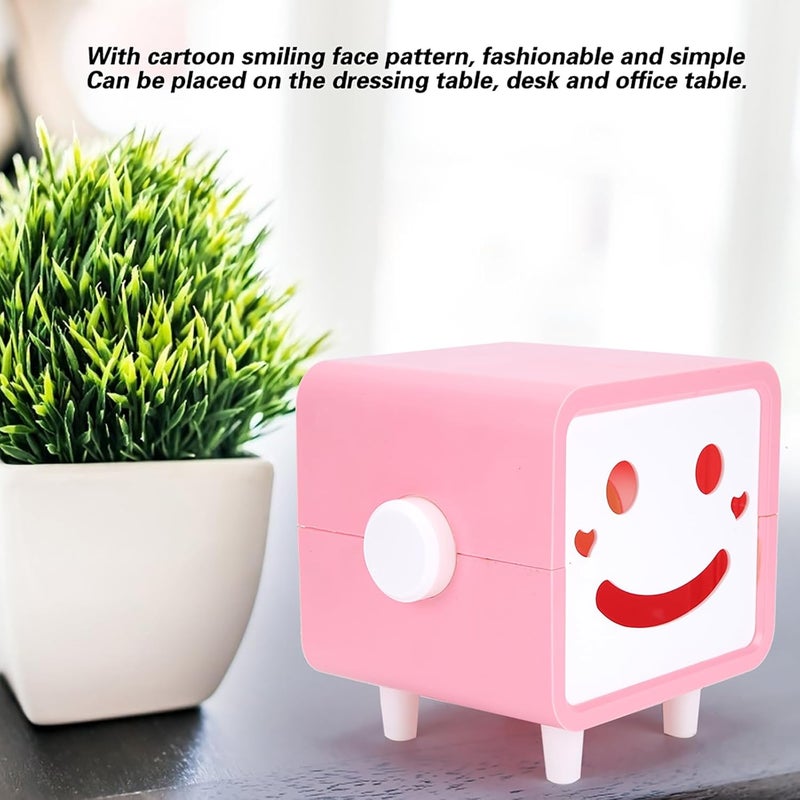 Paper Towel Storage Box, ABS Material, 13x13x15.5cm, Yellow Blue Pink - Cute Cartoon Design, Durable Water, Ideal for Home and Office (Pink) - Image 4