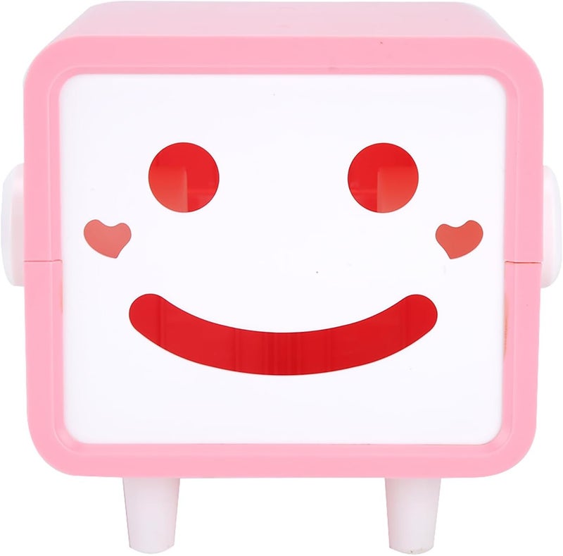 Paper Towel Storage Box, ABS Material, 13x13x15.5cm, Yellow Blue Pink - Cute Cartoon Design, Durable Water, Ideal for Home and Office (Pink) - Image 5