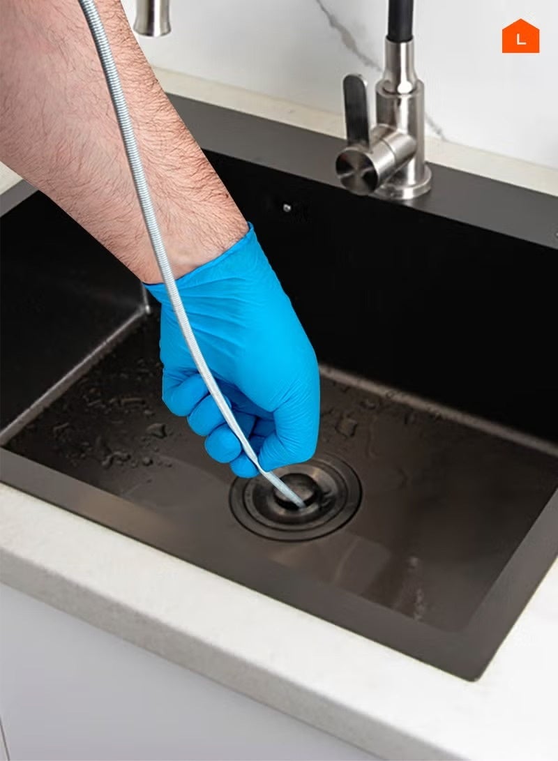Drain Cleaner - Drain Unblocker Wire, Drain Auger Plumbing Snake, Clog Remover, Sink Toilet Shower Bathtub Auger, Flexible Cleaning Tool, Stubborn Blockages and Hair Removal, Clogged - Image 2