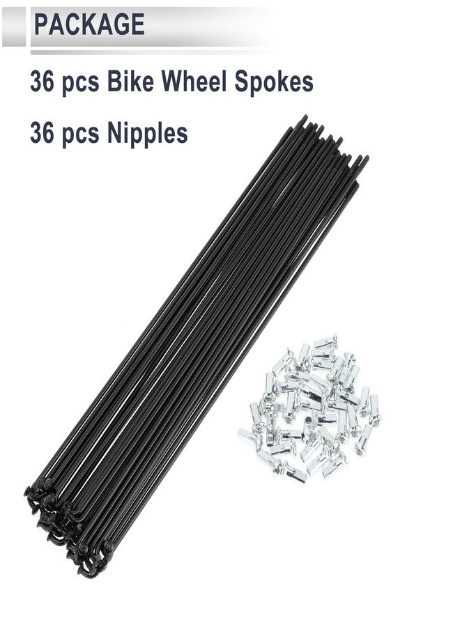 RATCHROLL 1 Set Universal Bicycle Spokes 12G 225mm Length Bike Wheel Spokes Nipple Black Carbon Steel - Image 4