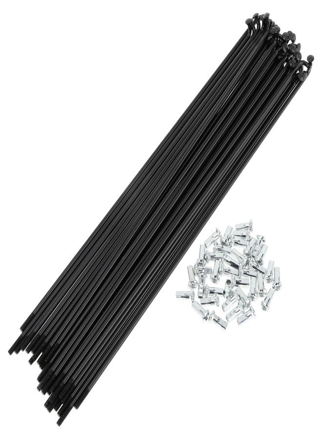 RATCHROLL 1 Set Universal Bicycle Spokes 12G 225mm Length Bike Wheel Spokes Nipple Black Carbon Steel - Image 1