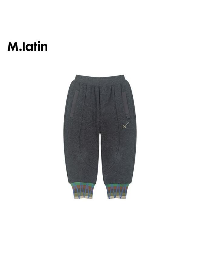 M.latin Kids Pants 25 Winter New Boys Girls Toddler Plush Knit Long Pants With Hugging Beast Carrot Design - Image 3