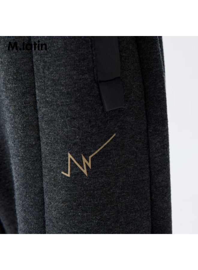 M.latin Kids Pants 25 Winter New Boys Girls Toddler Plush Knit Long Pants With Hugging Beast Carrot Design - Image 2