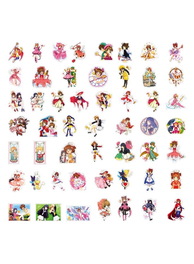 NIBEMINENT 50 Pcs Variety Sakura Deco Kit Waterproof Stickers, High Definition Printing Bright Colors, Suitable for Laptop Skateboard Luggage Water Bottle Guitar DIY - Image 2