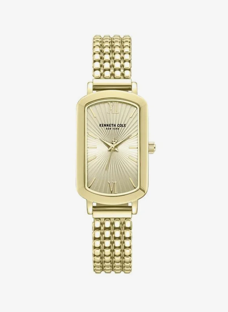Kenneth Cole New York Modern Classic Women's 22mm Watch with Light Champagne Dial & Gold-Plated Stainless Steel Bracelet