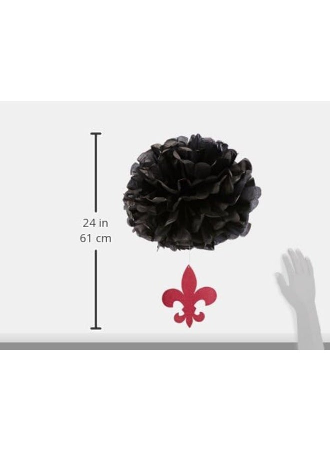 Amscan 3 Fluffys with Danglers A Day In Paris, Black/Pink, 40 cm/17.8 cm, 180185 - Image 2