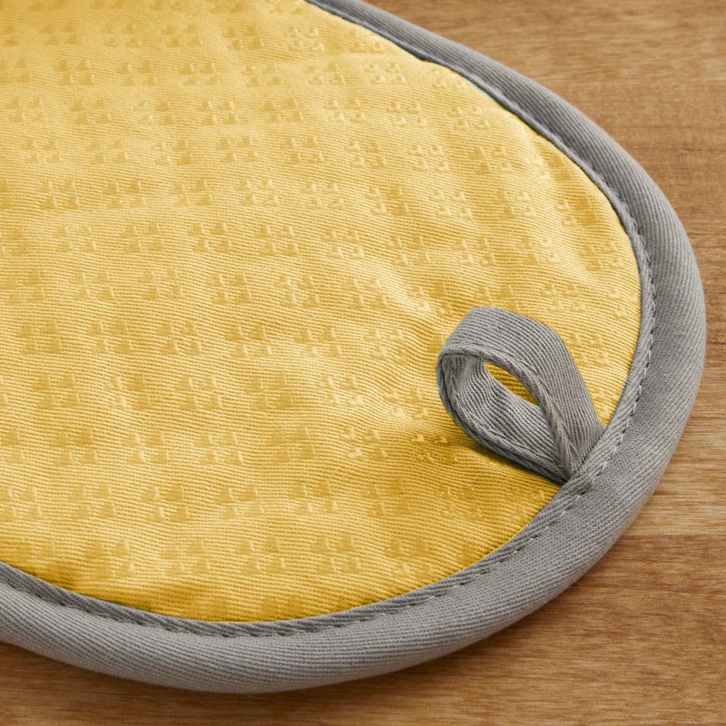 KitchenAid Asteroid Pot Holder 2-Pack Set  Buttercup Yellow  6.5""x10"" - Image 3