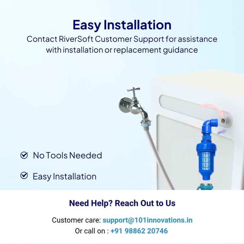 RiverSoft EBWF-04-C Replacement Cartridge for EcoBlu Washing Machine Filter |Protects Clothes from Hard Water, Prevents Limescale (Cartridge only) - Image 4