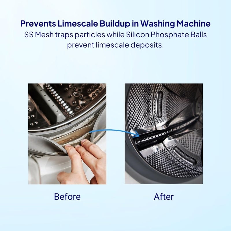 RiverSoft EBWF-04-C Replacement Cartridge for EcoBlu Washing Machine Filter |Protects Clothes from Hard Water, Prevents Limescale (Cartridge only) - Image 5