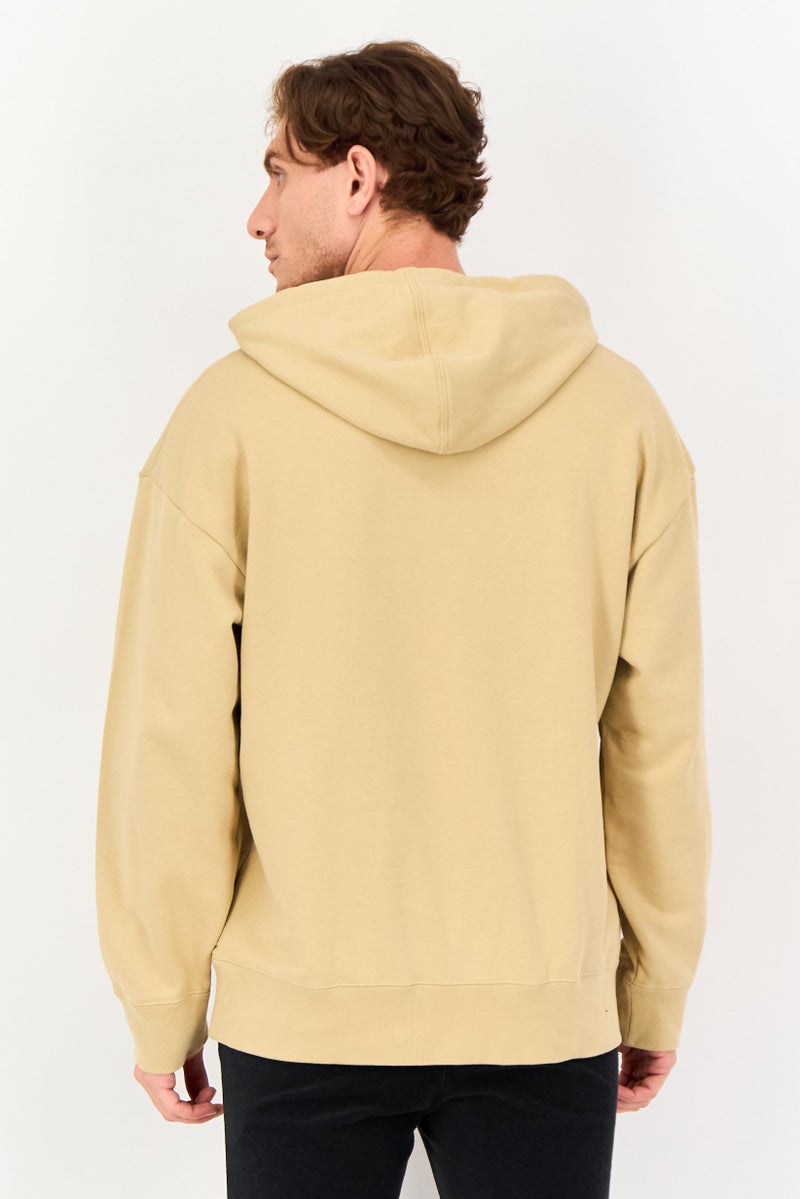 adidas Originals Men Sportwear Fit Long Sleeve Outdoor Hoodie, Beige - Image 4