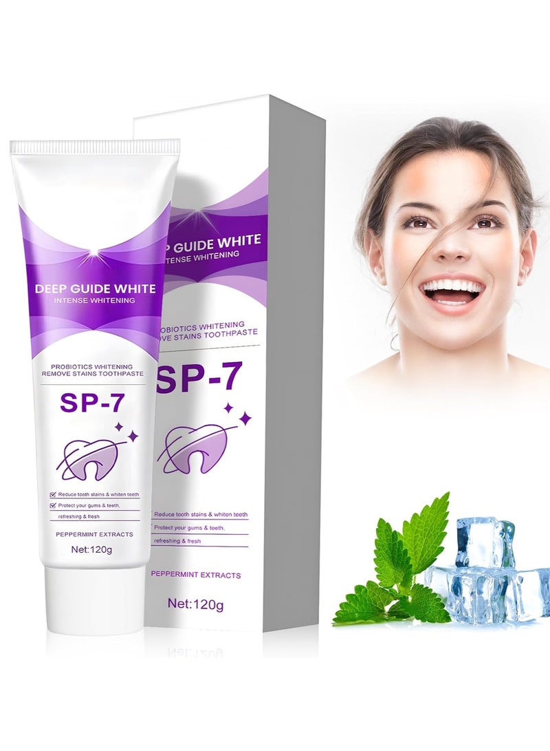 EELHOE Probiotic Sp-7 Toothpaste, SP-7 Ultra Whitening Toothpaste, Deep Cleansing Teeth for Teeth Stains Stain Removing & Fresh Breath - Image 1