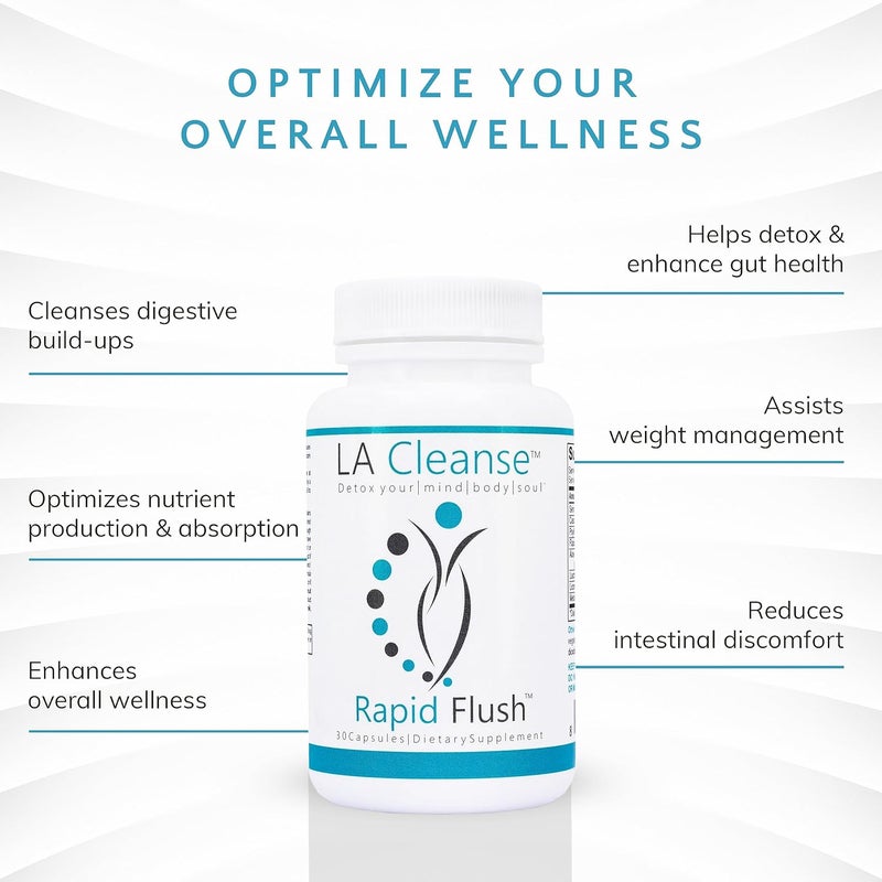 LA Cleanse 15 Day Cleanse and Detox  Rapid Flush 15 Day Gut Cleanse for Detox Colon Cleanse Colon Broom Gut Support  Enhance Digestion with Cascara Sagrada Senna Leaf Psyllium Husk  Capsules 30 Count - Image 5