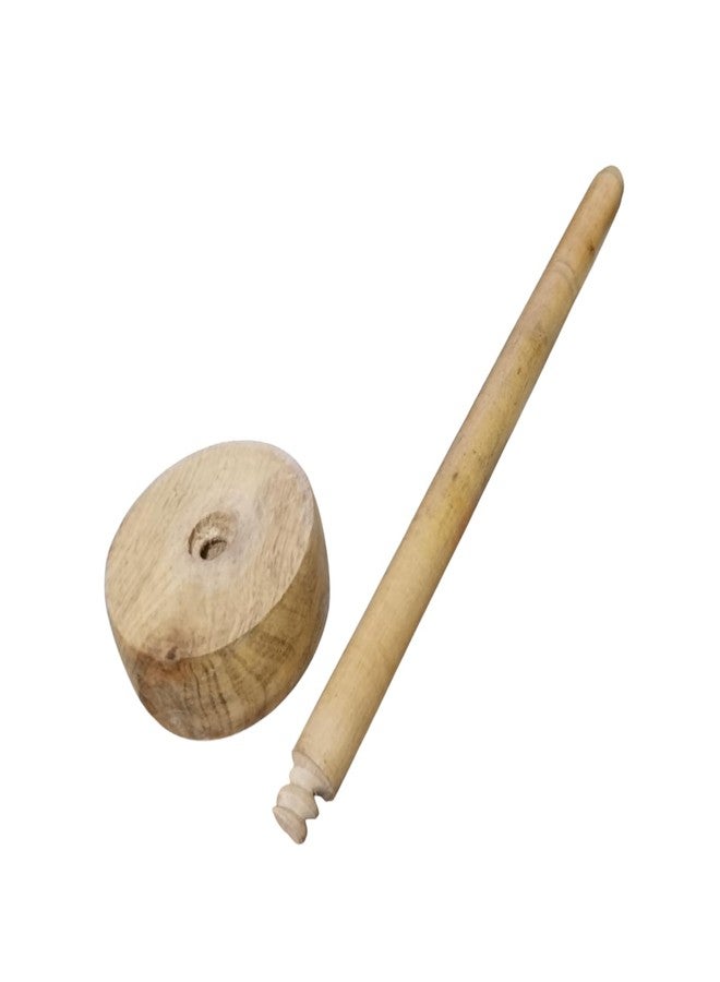 Pass Pass PASSPASSHandcrafted Wooden Hand Masher | Traditional Dal & Lassi Ghotni | Natural Wooden Kitchen Utensil for Daily Use - Image 3